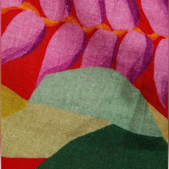 NWT💕Farm Rio Heliconia Halter Crop Top in Heliconia Red Size M - Picture 6 of 15